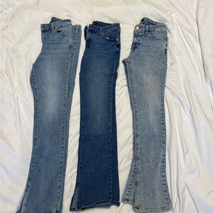 Express Women's Flare Jeans in Blue Shades